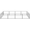 Dog Kennel Black 129.2 ftÂ² Steel