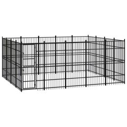 Outdoor Dog Kennel Steel 198.4 ftÂ²
