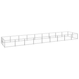 Dog Kennel Silver 193.8 ftÂ¬â‰¤ Steel (Color: Silver)