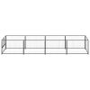 Dog Kennel Black 43.1 ft. Steel