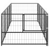 Dog Kennel Black 43.1 ft. Steel