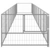 Dog Kennel Silver 96.9 ft. Steel