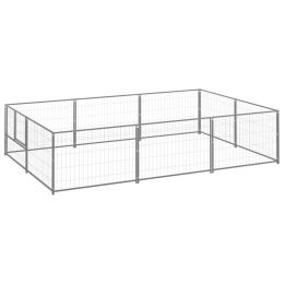 Dog Kennel Silver 64.6 ft. Steel (Color: Silver)