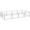 Dog Kennel Silver 86.1 ft. Steel