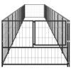 Dog Kennel Black 107.6 ft. Steel